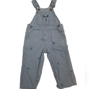 Oshkosh B'Gosh Vestback Carpenter Overalls Embroidered Dinosaurs 18 Months Boys‎